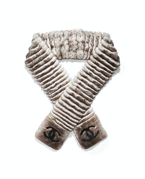 chanel rabbit fur scarf|Chanel bandana scarf.